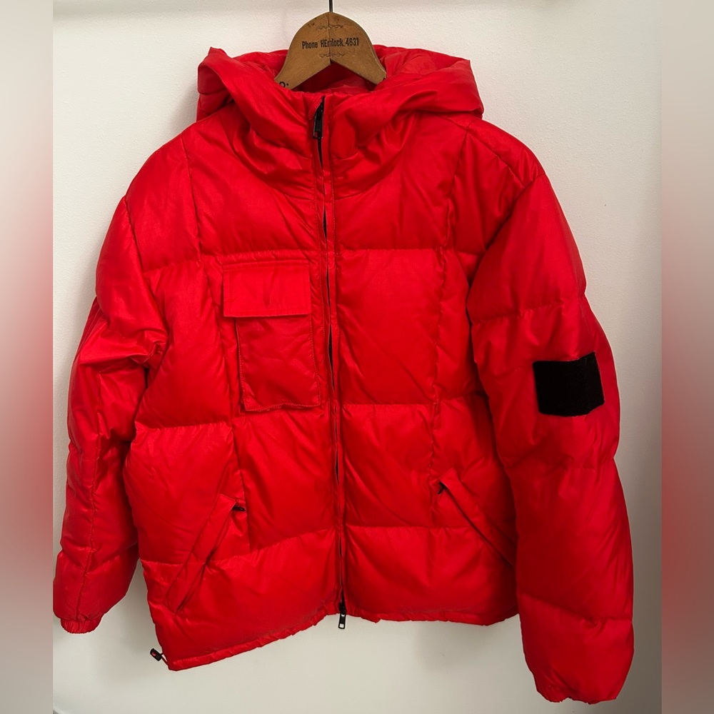 Eddie Bauer Expedition Down Puffer Jacket Red Men’s S | Women’s Oversized